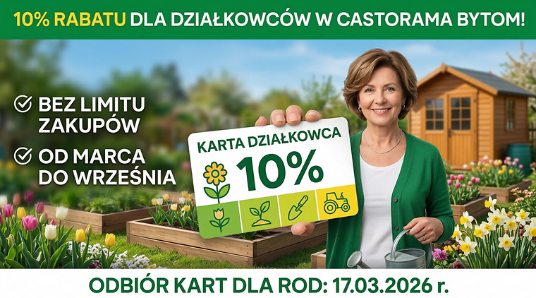 RABAT 10% w Castorama Bytom dla naszych działkowców!