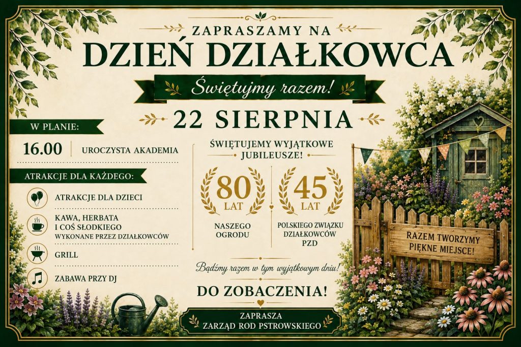 Zapraszamy na dzień działkowca :)