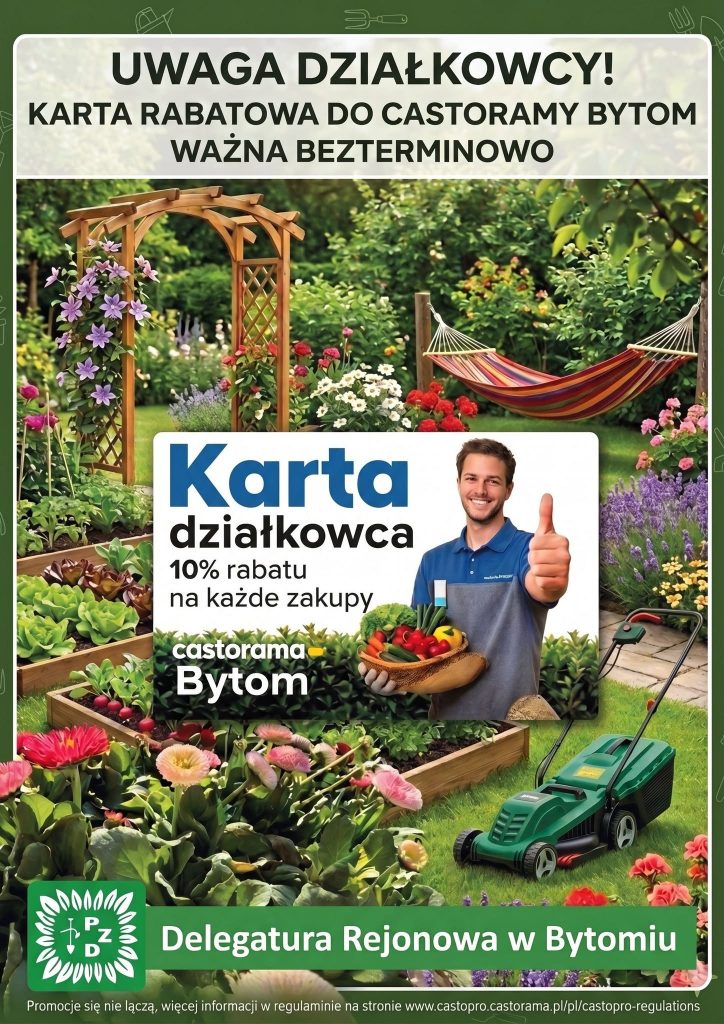 Karta działkowca – stały rabat dla działkowców w Castorama Bytom!